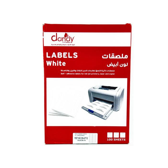 استيكر ليبل 14قطعة A4 DANDY DN-2712