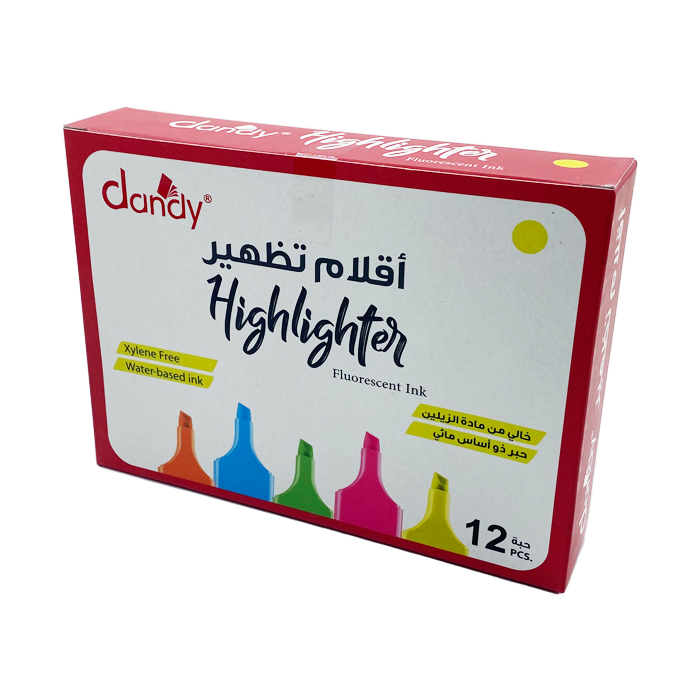 قلم تظهير اصفر DANDY 7002 Y