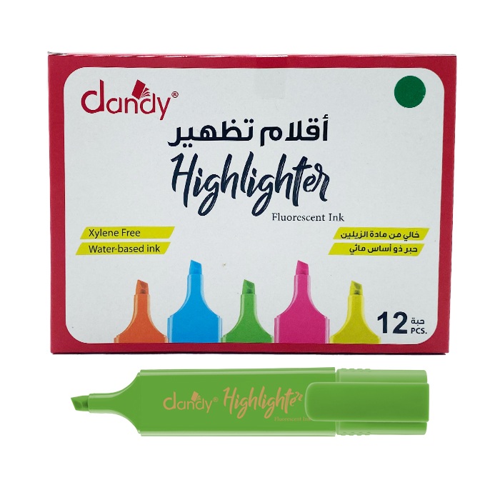 قلم تظهير اخضر DANDY 7002 G