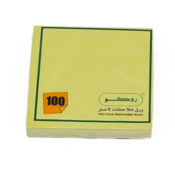 ورق ملاحظات اصفر مربع 3*3 Roco