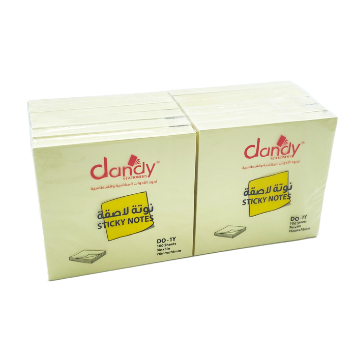 ورق ملاحظات اصفر 3*3 DANDY 243-15 T1-3