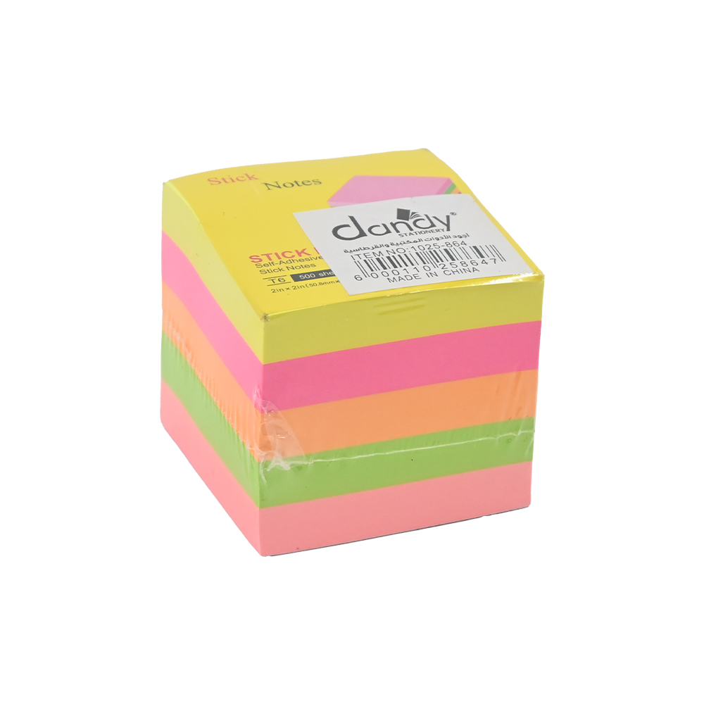 ورق ملاحظات 2*2 ملون DANDY 1025-864