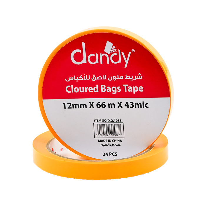 شطرطون لاصق ملون 12مم 66م DANDY 1033