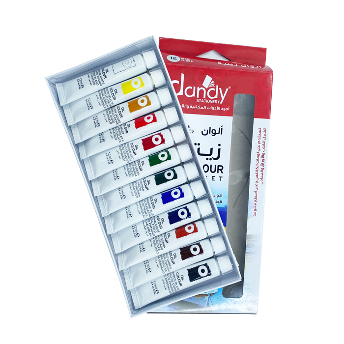 الوان زيتية عصار 12ملي 12 لون. Dandy. EO1212C
