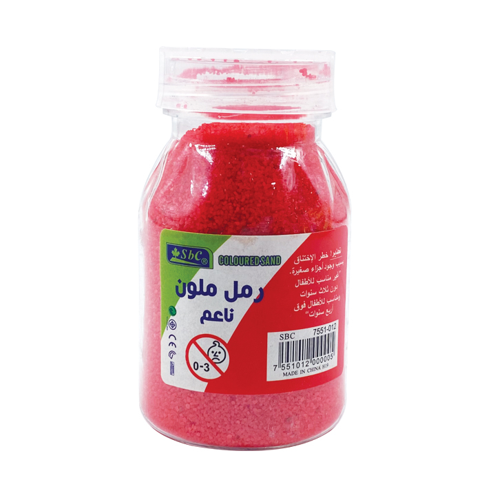 رمل خشن ملون قارورة صغيرة 180 غرام SBC 7551-012