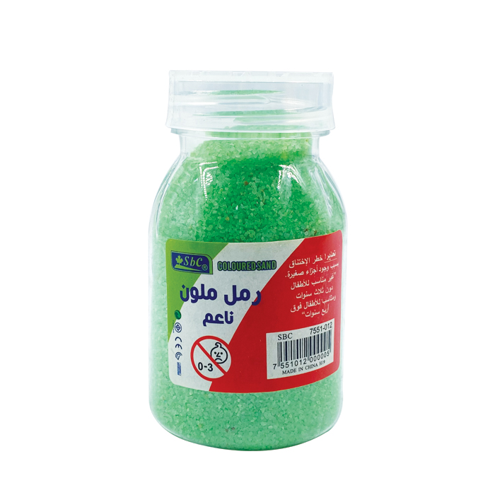رمل خشن ملون قارورة صغيرة 180 غرام SBC 7551-012