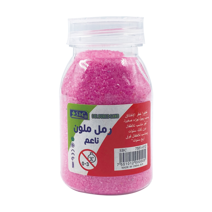 رمل خشن ملون قارورة صغيرة 180 غرام SBC 7551-012